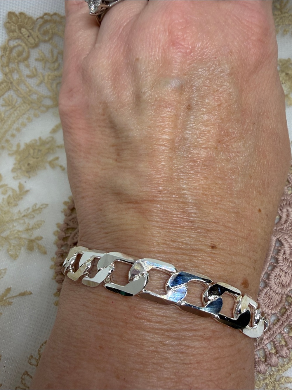 925 Sterling Silver Flat Cuban Link Bracelet 10mm | Quiet Luxury Clean Girl